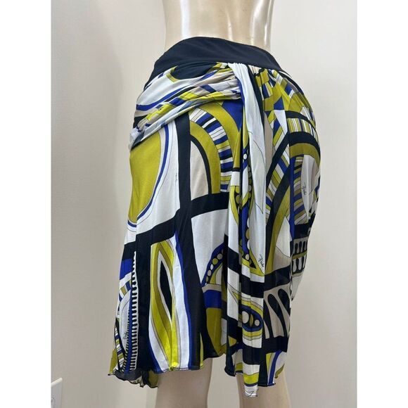 Beyoncé Knowles in Classic EMILIO PUCCI Runway Blue and Yellow Wrap Skir… - Picture 9 of 11